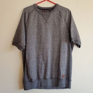 Roots Grey Heather Short Sleeve Sweatshirt XL
